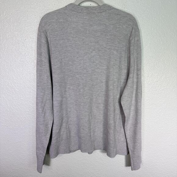 Goodfellow & Co Sweater Mens XL Crewneck Textured Pullover Heather Gray NEW - Picture 2 of 9